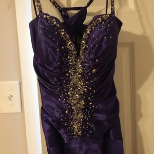 Beautiful deep purple/blue prom or formal gown.